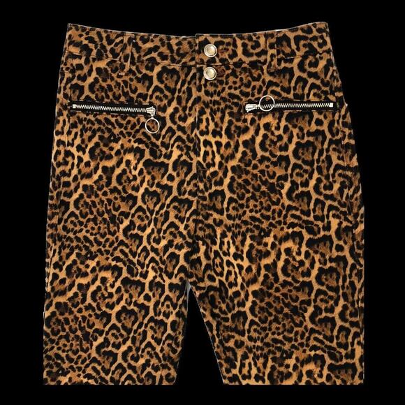 Zara Jeggings Womens 4 Leopard Print W26 L26 High Rise Stretch Skinny Leg - Picture 6 of 13